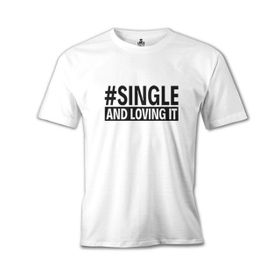 Lord T-Shirt ÇB-909 Beyaz Single And Loving It Erkek Çocuk T-shirt