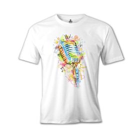 Lord T-Shirt ÇB-993 Beyaz Mikrofon Notalar Erkek Çocuk T-shirt
