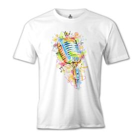 Lord T-Shirt ÇB-993 Beyaz Mikrofon Notalar Erkek Çocuk T-shirt