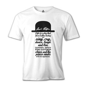 Lord T-Shirt Charlie Chaplin - Curtain Beyaz Erkek T-shirt
