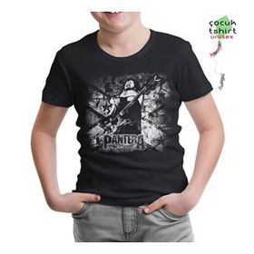 Lord T-Shirt CS-1185 Siyah Pantera Dimebag Rocks Erkek Çocuk T-shirt