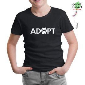 Lord T-Shirt CS-1379 Siyah Adopt Pati Erkek Çocuk T-shirt