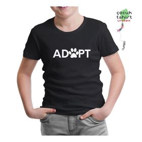 Lord T-Shirt CS-1379 Siyah Adopt Pati Erkek Çocuk T-shirt