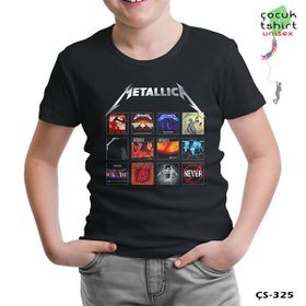 Lord T-Shirt CS-325 Siyah Metallica Album Covers Erkek Çocuk T-shirt