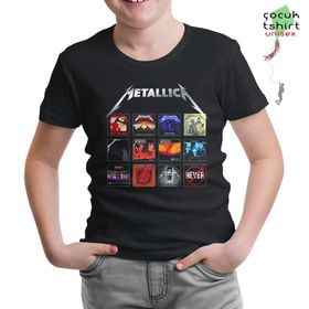 Lord T-Shirt CS-325 Siyah Metallica Album Covers Erkek Çocuk T-shirt