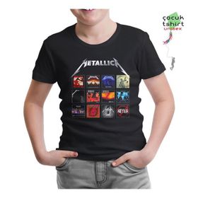 Lord T-Shirt CS-325 Siyah Metallica Album Covers Erkek Çocuk T-shirt