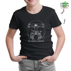 Lord T-Shirt CS-425 Siyah The Perfect Drummer Erkek Çocuk T-shirt