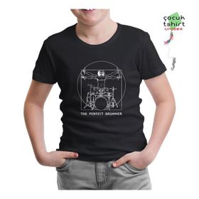 Lord T-Shirt CS-425 Siyah The Perfect Drummer Erkek Çocuk T-shirt