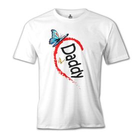 Lord T-Shirt Daddy Mommy Baby Daddy Beyaz Erkek T-Shirt