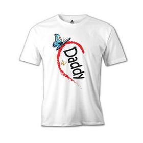 Lord T-Shirt Daddy Mommy Baby Daddy Beyaz Erkek T-Shirt