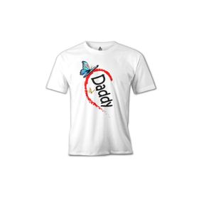 Lord T-Shirt Daddy Mommy Baby Daddy Beyaz Erkek T-Shirt