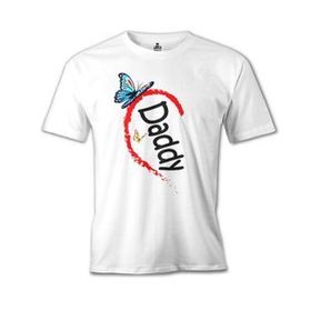 Lord T-Shirt Daddy Mommy Baby Daddy Beyaz Erkek T-Shirt