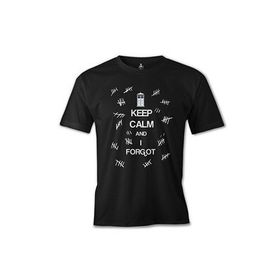 Lord T-Shirt Doctor Who - Keep Calm and i Forgot Siyah Erkek T-shirt