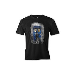 Lord T-Shirt Doctor Who - Tardis Siyah Erkek T-shirt