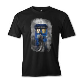 Lord T-Shirt Doctor Who - Tardis Siyah Erkek T-shirt