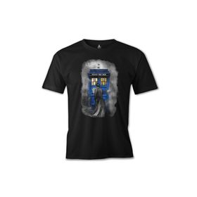 Lord T-Shirt Doctor Who - Tardis Siyah Erkek T-shirt