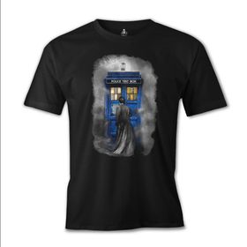 Lord T-Shirt Doctor Who - Tardis Siyah Erkek T-shirt