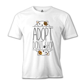 Lord T-Shirt Don't Shop - Adopt Beyaz Erkek T-shirt