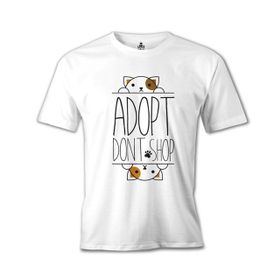 Lord T-Shirt Don't Shop - Adopt Beyaz Erkek T-shirt