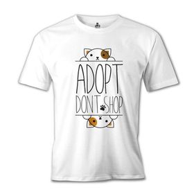 Lord T-Shirt Don't Shop - Adopt Beyaz Erkek T-shirt