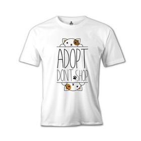 Lord T-Shirt Don't Shop - Adopt Beyaz Erkek T-shirt