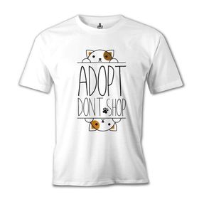 Lord T-Shirt Don't Shop - Adopt Beyaz Erkek T-shirt