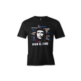 Lord T-Shirt ES-101 Siyah Che Guevara Viva Erkek T-shirt