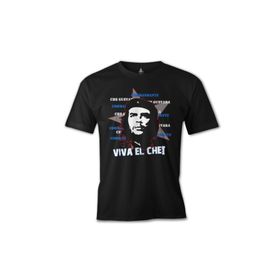Lord T-Shirt ES-101 Siyah Che Guevara Viva Erkek T-shirt