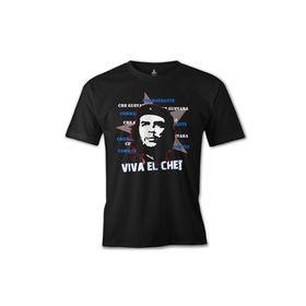 Lord T-Shirt ES-101 Siyah Che Guevara Viva Erkek T-shirt