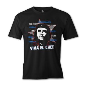 Lord T-Shirt ES-101 Siyah Che Guevara Viva Erkek T-shirt