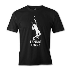 Lord T-Shirt ES-1052 Siyah Tenis Star Erkek T-shirt