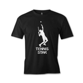 Lord T-Shirt ES-1052 Siyah Tenis Star Erkek T-shirt