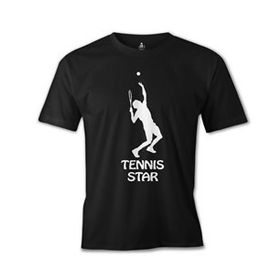 Lord T-Shirt ES-1052 Siyah Tenis Star Erkek T-shirt