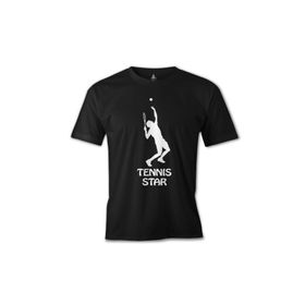 Lord T-Shirt ES-1052 Siyah Tenis Star Erkek T-shirt