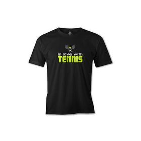Lord T-Shirt ES-1054 Siyah Tenis In Love With Erkek T-shirt