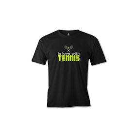 Lord T-Shirt ES-1054 Siyah Tenis In Love With Erkek T-shirt