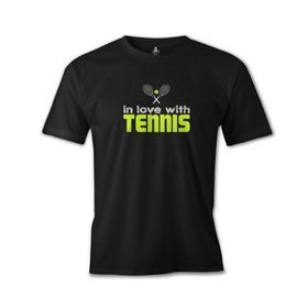 Lord T-Shirt ES-1054 Siyah Tenis In Love With Erkek T-shirt