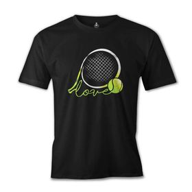 Lord T-Shirt ES-1057 Siyah Tenis Love The Ball Erkek T-shirt