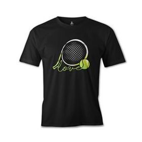 Lord T-Shirt ES-1057 Siyah Tenis Love The Ball Erkek T-shirt