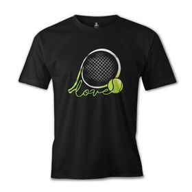 Lord T-Shirt ES-1057 Siyah Tenis Love The Ball Erkek T-shirt