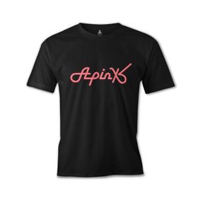 Lord T-Shirt ES-1161 Siyah Apink Logo Kalp Erkek T-shirt