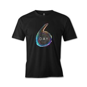 Lord T-Shirt ES-1171 Siyah Day 6 Logo Erkek T-shirt