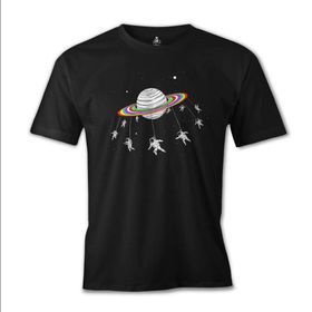 Lord T-Shirt ES-1225 Siyah Swing Astronot Erkek T-shirt