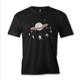 Lord T-Shirt ES-1225 Siyah Swing Astronot Erkek T-shirt