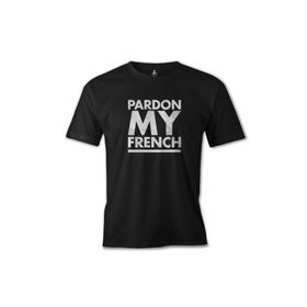 Lord T-Shirt ES-1272 Siyah Pardon My French Erkek T-shirt
