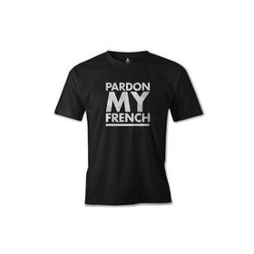 Lord T-Shirt ES-1272 Siyah Pardon My French Erkek T-shirt