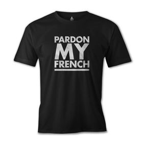 Lord T-Shirt ES-1272 Siyah Pardon My French Erkek T-shirt
