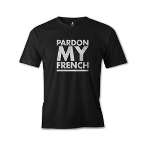 Lord T-Shirt ES-1272 Siyah Pardon My French Erkek T-shirt