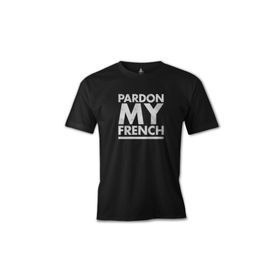 Lord T-Shirt ES-1272 Siyah Pardon My French Erkek T-shirt