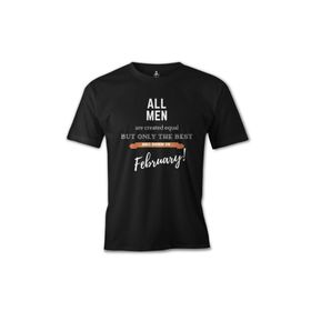 Lord T-Shirt ES-1288 Siyah Best Are Born İn February Erkek T-shirt